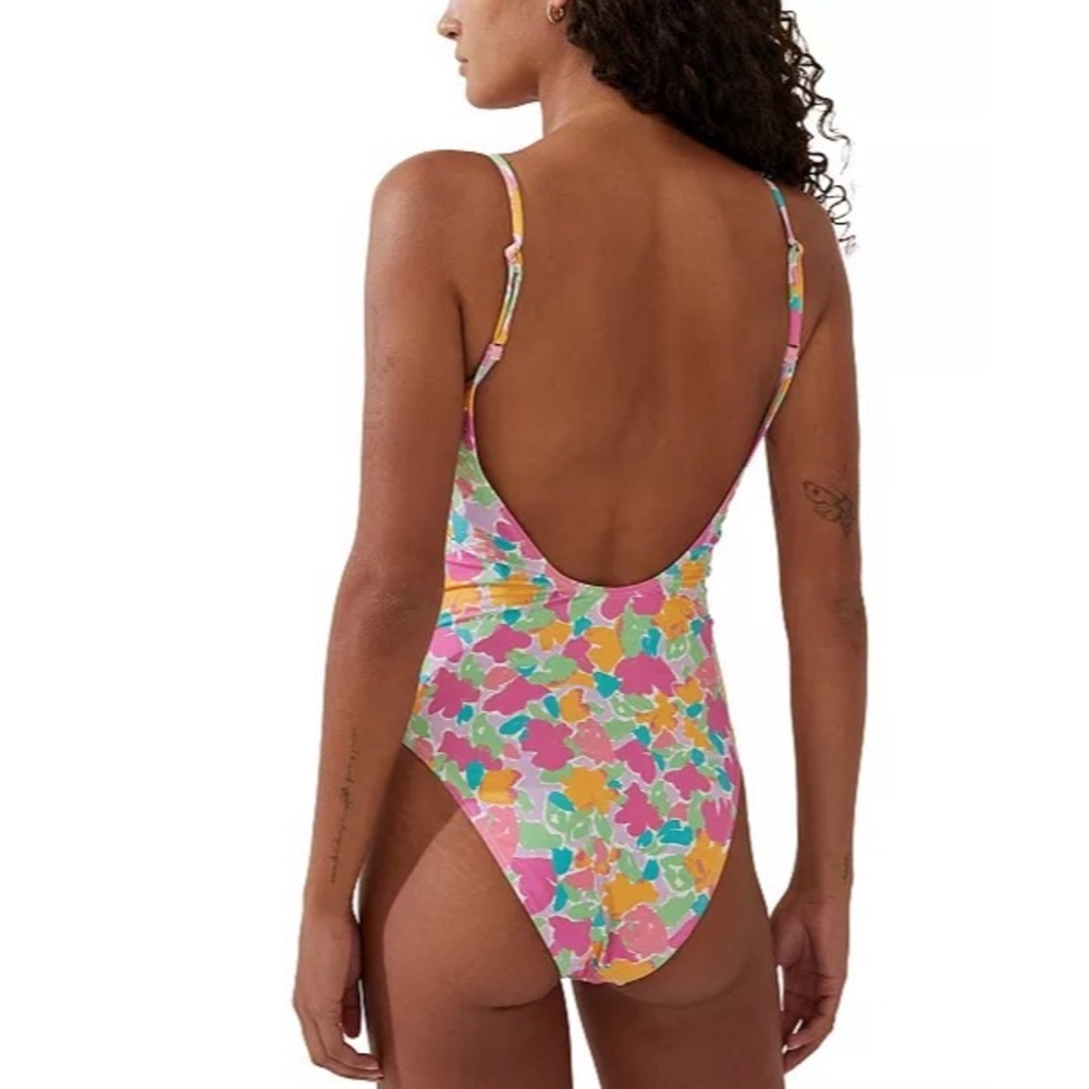 Cotton On Floral Print Cheeky One-Piece Swimsuit Size Medium - Picture 5 of 10